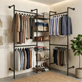 f3 wall mounted closet system, industrial pipe clothing, main product view