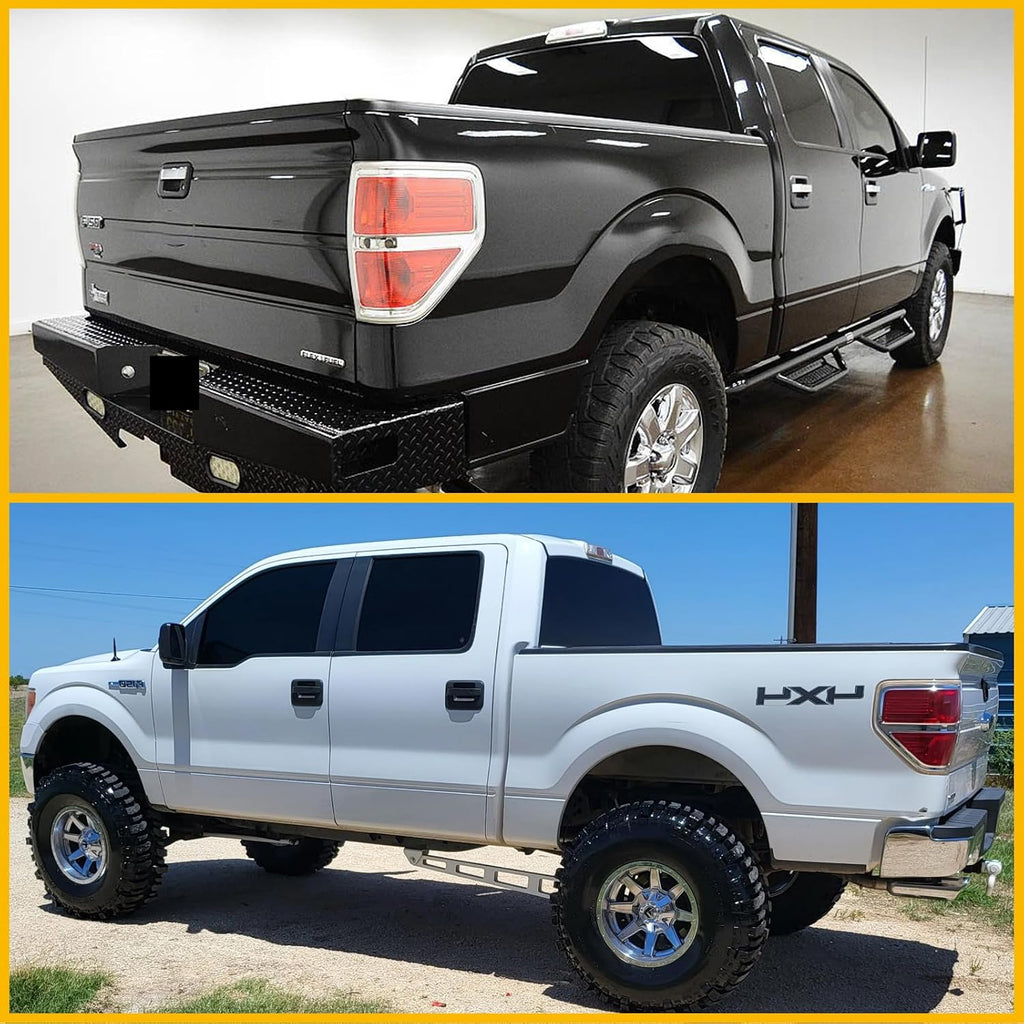 Boine Compatible With 2009 2010 2011 2012 2013 2014 Ford F150 F-150 Right Passenger Side Tail Light Housing - Chrome trim