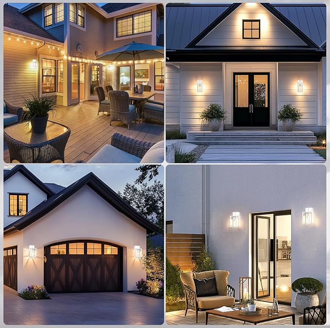 PARTPHONER Dusk to Dawn Outdoor Light Fixtures, Waterproof Exterior Wall Sconce - Image 6