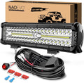 naoevo 12 inch led light bar with wiring, main product view