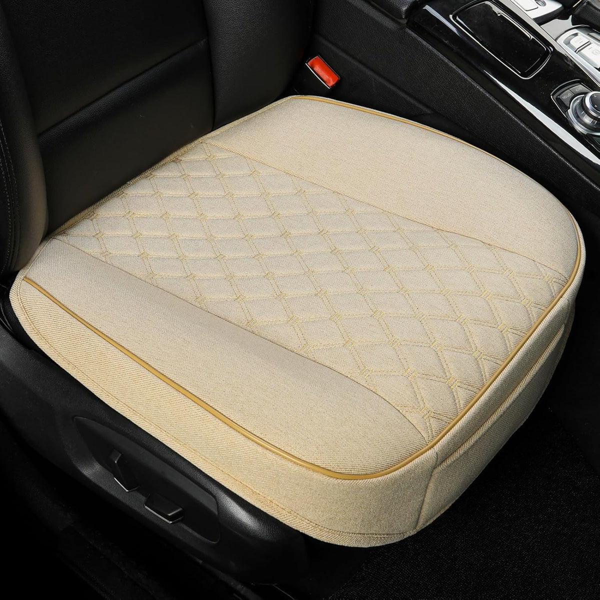 west llama linen front car seat cover protector, main product view