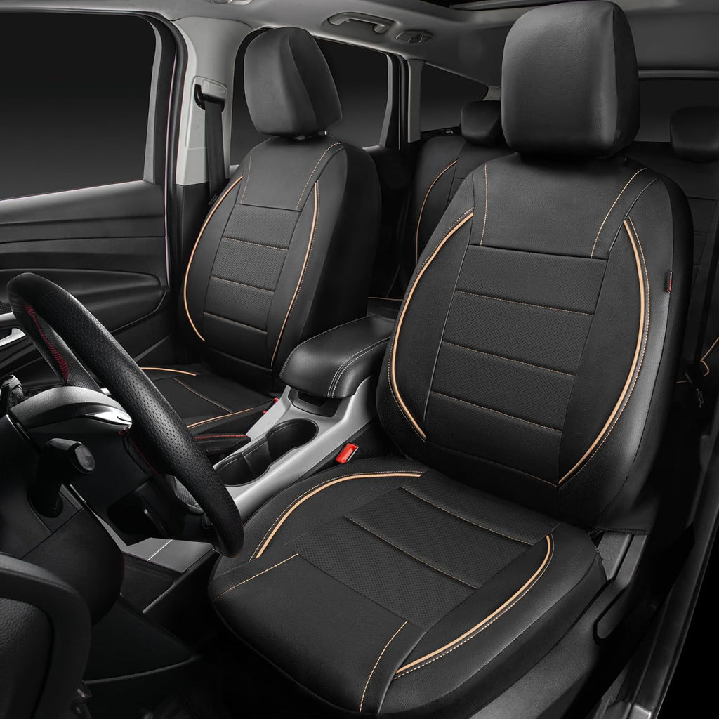 car pass universal fit piping leather car seat shown in use