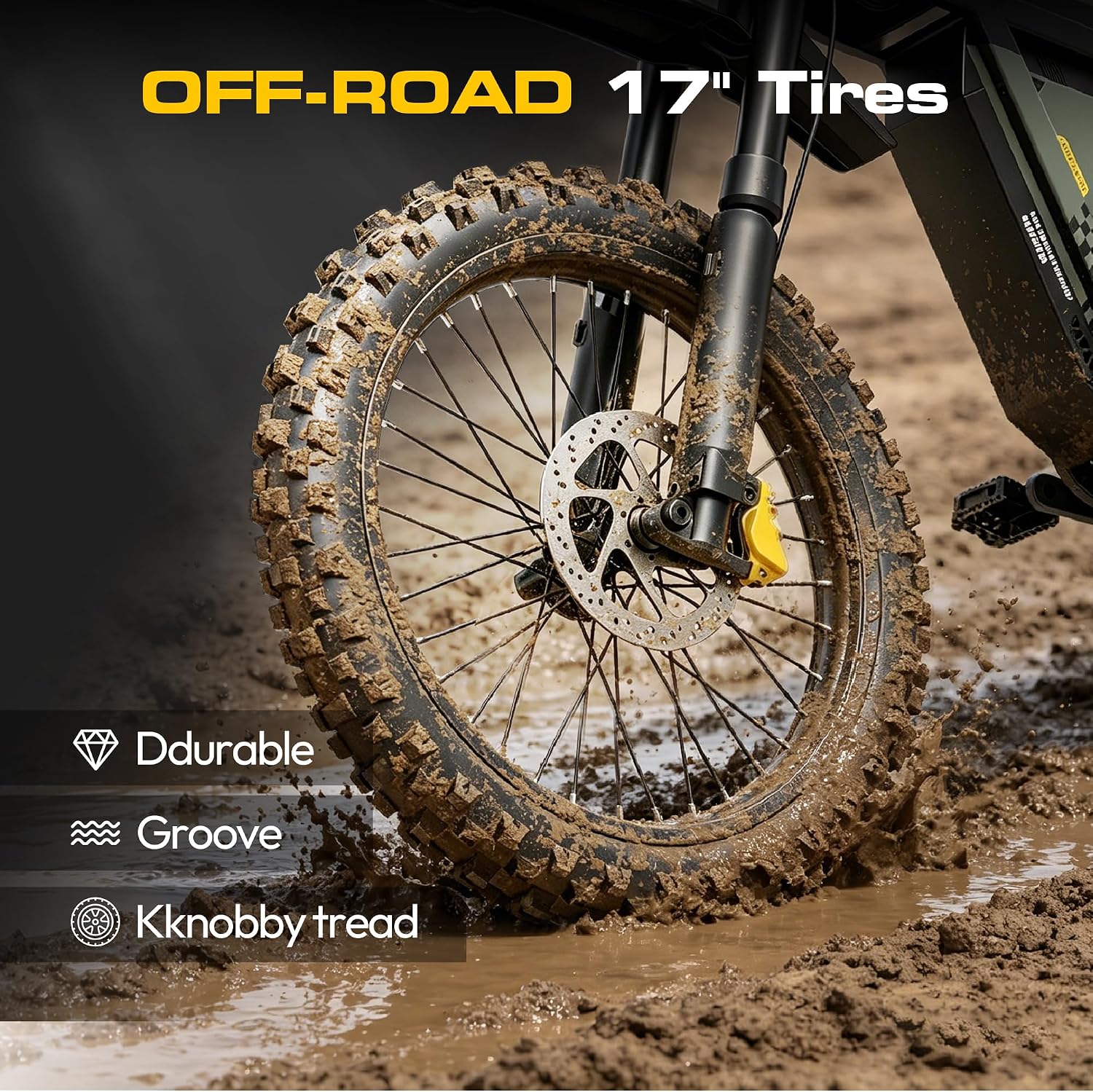 COSWHEEL Electric Dirt Bike for Adults, 7000/9000W Peak Motor Electric Motorcycle, 60/72V 30/40Ah Battery, Up to 55/60MPH Off Road Electric Bike, 17/19” Tires, Dual Suspension, Hydraulic Brakes