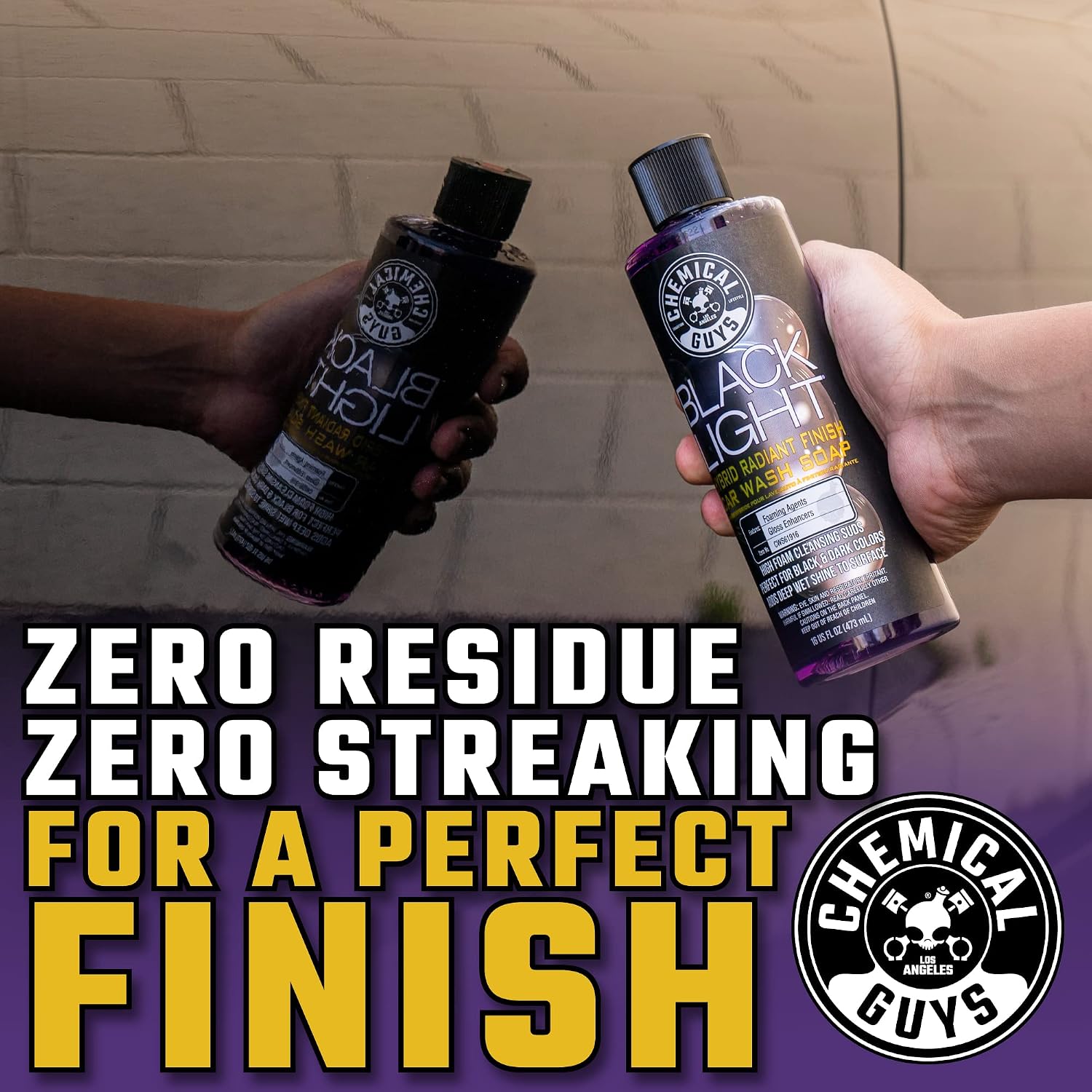 Chemical Guys CWS619 Black Light Foaming Car Wash Soap (Works with Foam Cannons, Foam Guns or Bucket Washes) Safe for Cars, Trucks, Motorcycles, RVs & More, 128 fl oz (1 Gallon), Black Cherry Scent