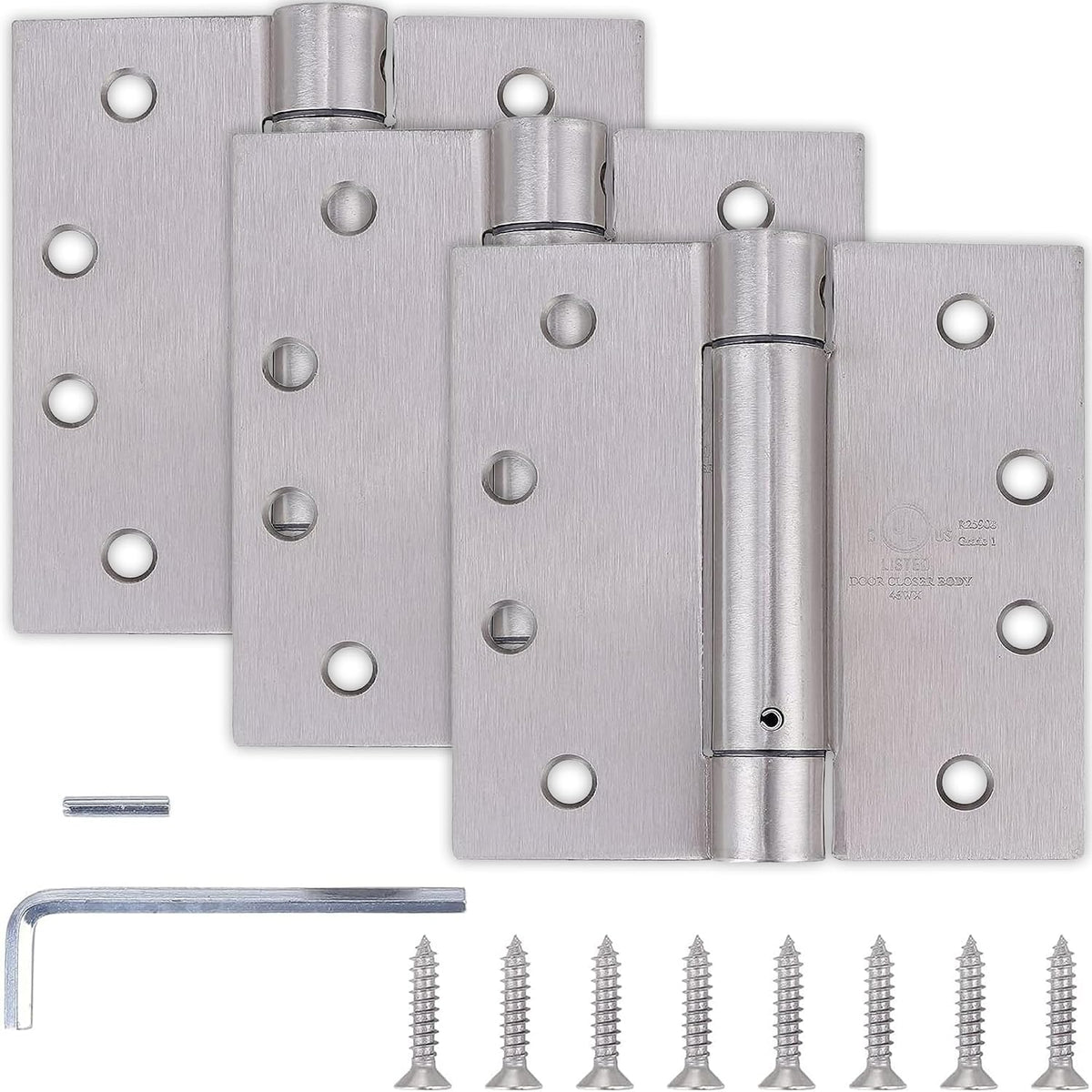 4"x4" self closing door hinges, 3 pack shown in use