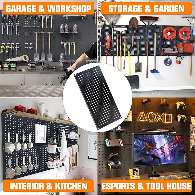 Metal Pegboard Storage System, Garage Wall Organizer, Tool Storage Panels - Image 6