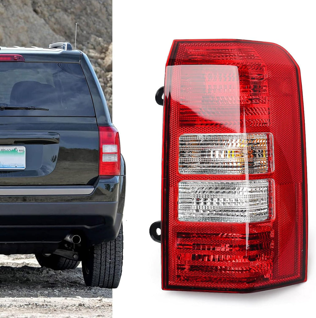 FIONE for Jeep Patriot Taillight Assembly 2008-2017 Stop Indicator Light Brake Rare Lamp Replacement Right Passenger Side RH 5160364AG