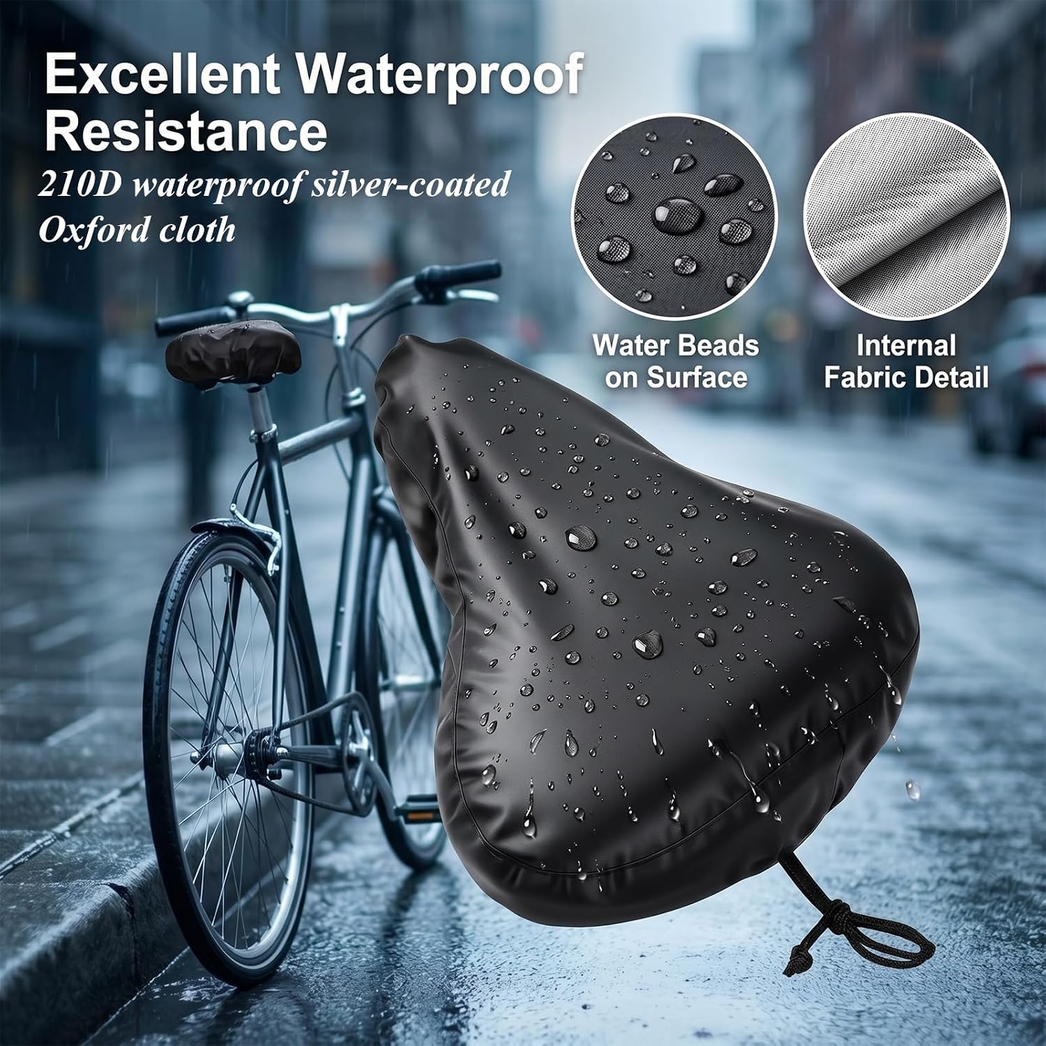 2 Pack Bike Seat Cover, Bicycle Saddle Cover | Heavy Duty Rain Covers for Indoor and Outdoor Cycling, Bicycle Seat Cover, Sun Dust Snow Protection