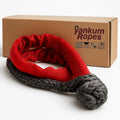 Yankum 7/16" Soft Shackle with Red Chafe Sleeve - Synthetic Recovery, Heavy Duty Tow Shackle, Soft Shackles for Towing, Off-Road Recovery Gear, Made in USA