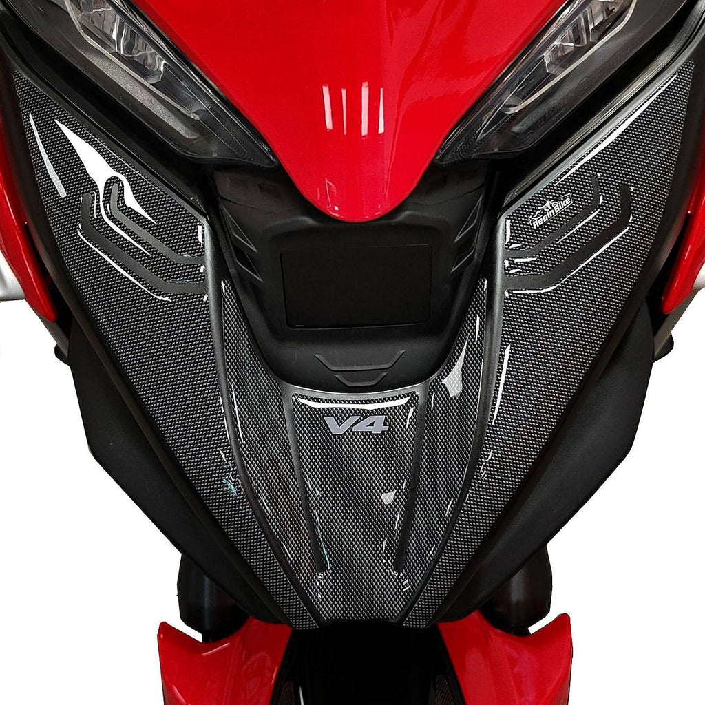 Resin Bike Motorcycle 3D Stickers Compatible with Ducati Multistrada V4 1100 2021-2023. Front Tip Protection from Bumps and Scratches. Resin Stickers - Made in Italy
