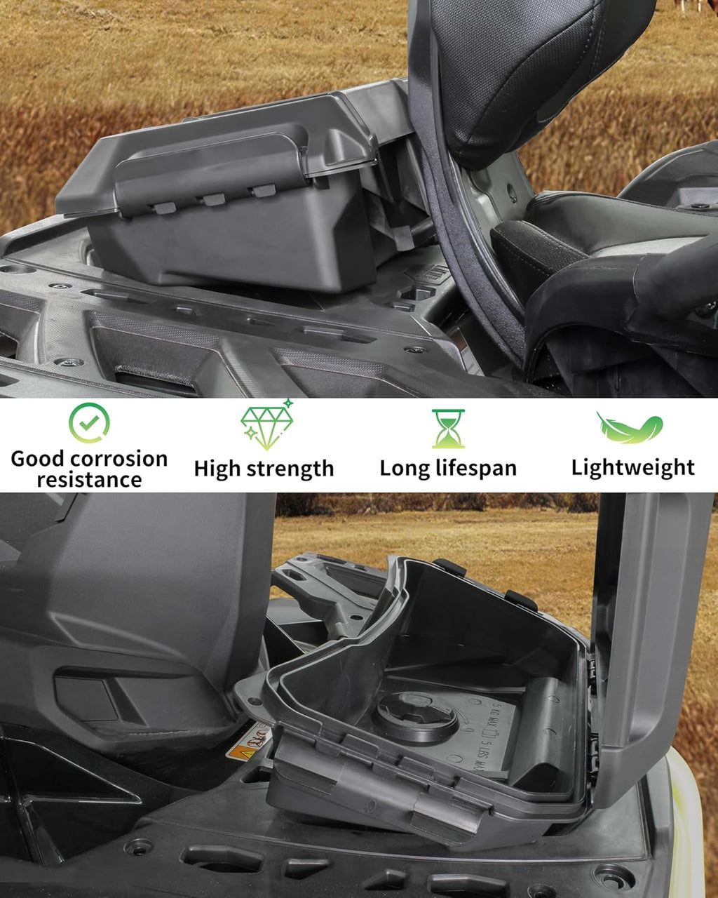 Storage Cargo Box for Can-Am Outlander L MAX 6X6 Accessories, 2 GAL (7.5L) Front Rear Bin Back Seat Rack Box Waterproof Tool Box, Replace# 708200408