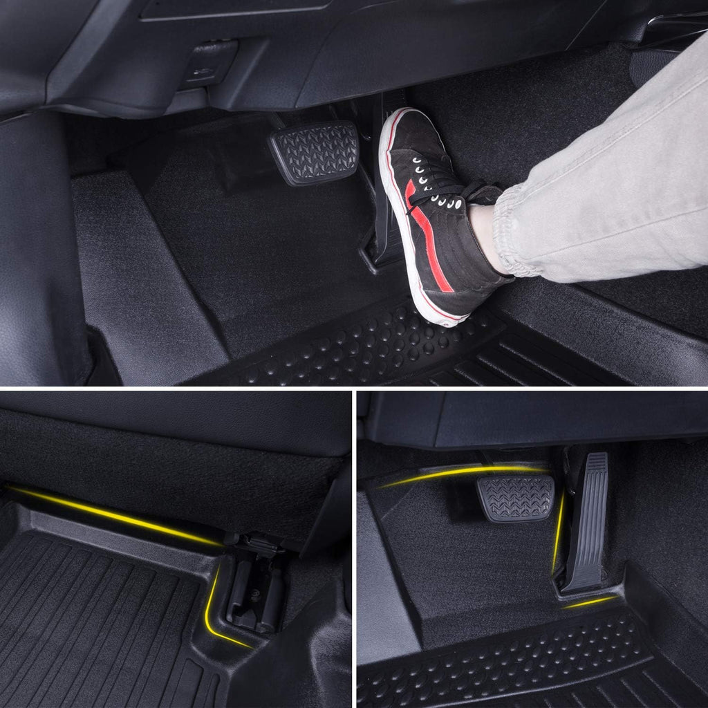 orealtrend Black Floor Mats Liners Replacement for Subaru Crosstrek/XV 2018-2023 Heavy Duty All Weather Guard Front and Rear Car Carpet-Custom Fit-Tough Odorless