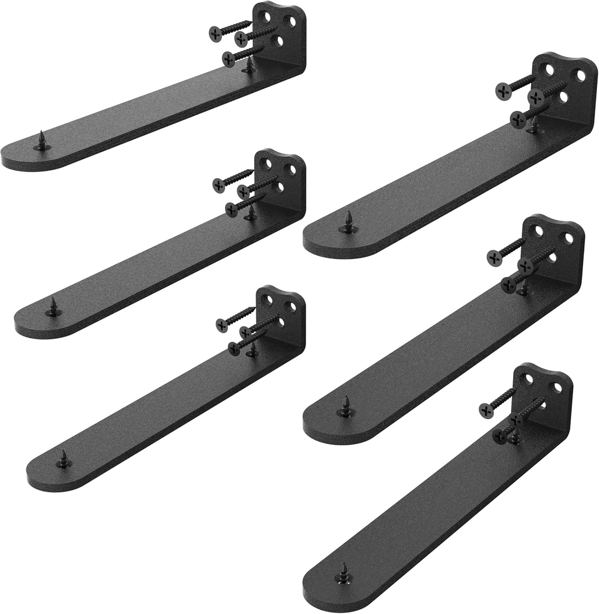 10inch black heavy duty floating shelf bracket 6, main product view