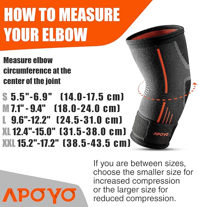 APOYO Elbow Brace for Tendonitis and Tennis Elbow, Compression Sleeve for - Image 2