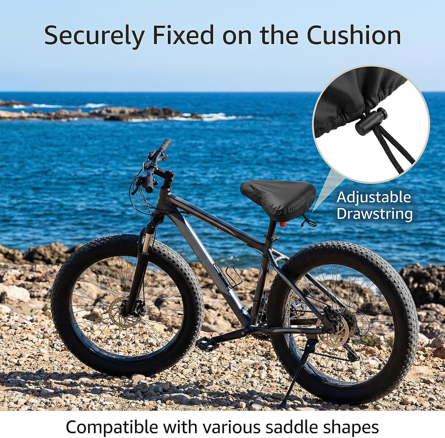 2 Pack Bike Seat Cover, Bicycle Saddle Cover | Heavy Duty Rain Covers for Indoor and Outdoor Cycling, Bicycle Seat Cover, Sun Dust Snow Protection