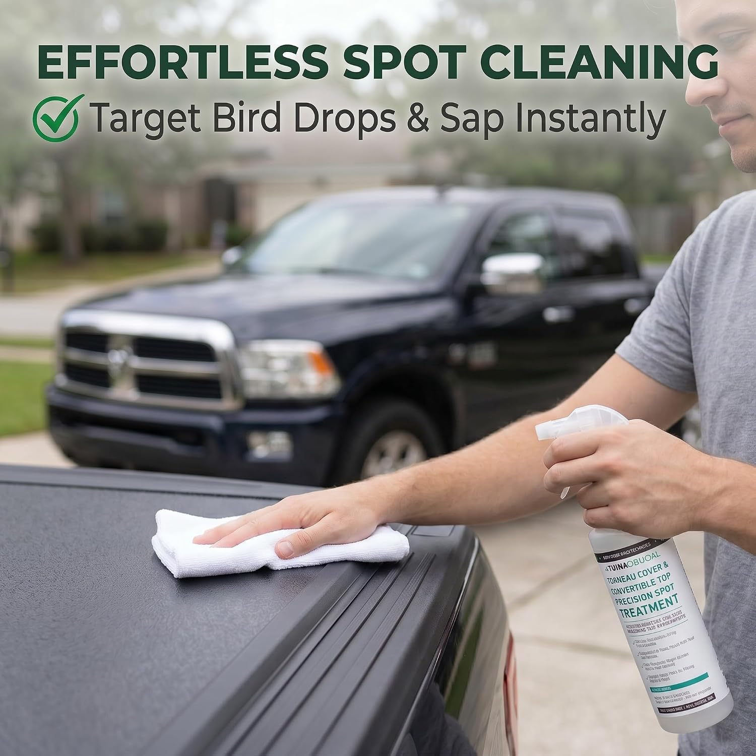 Think Crucial Bird Drop Sap Tar Remover for Tonneau Covers & Convertible Tops, 16 Treatments, 8oz