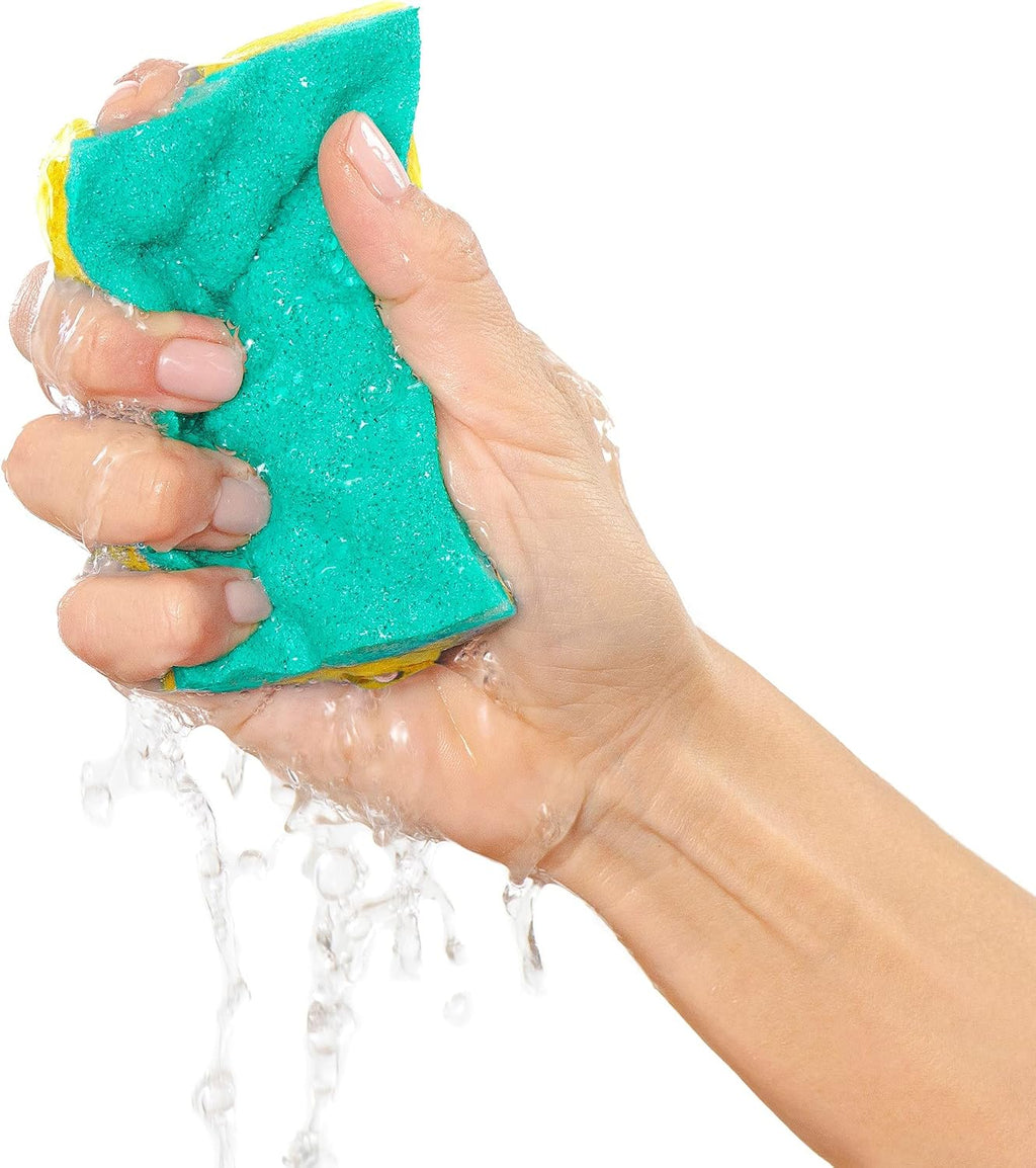 Vileda Glitzi Always Clean 2 Sponges, Yellow/Green