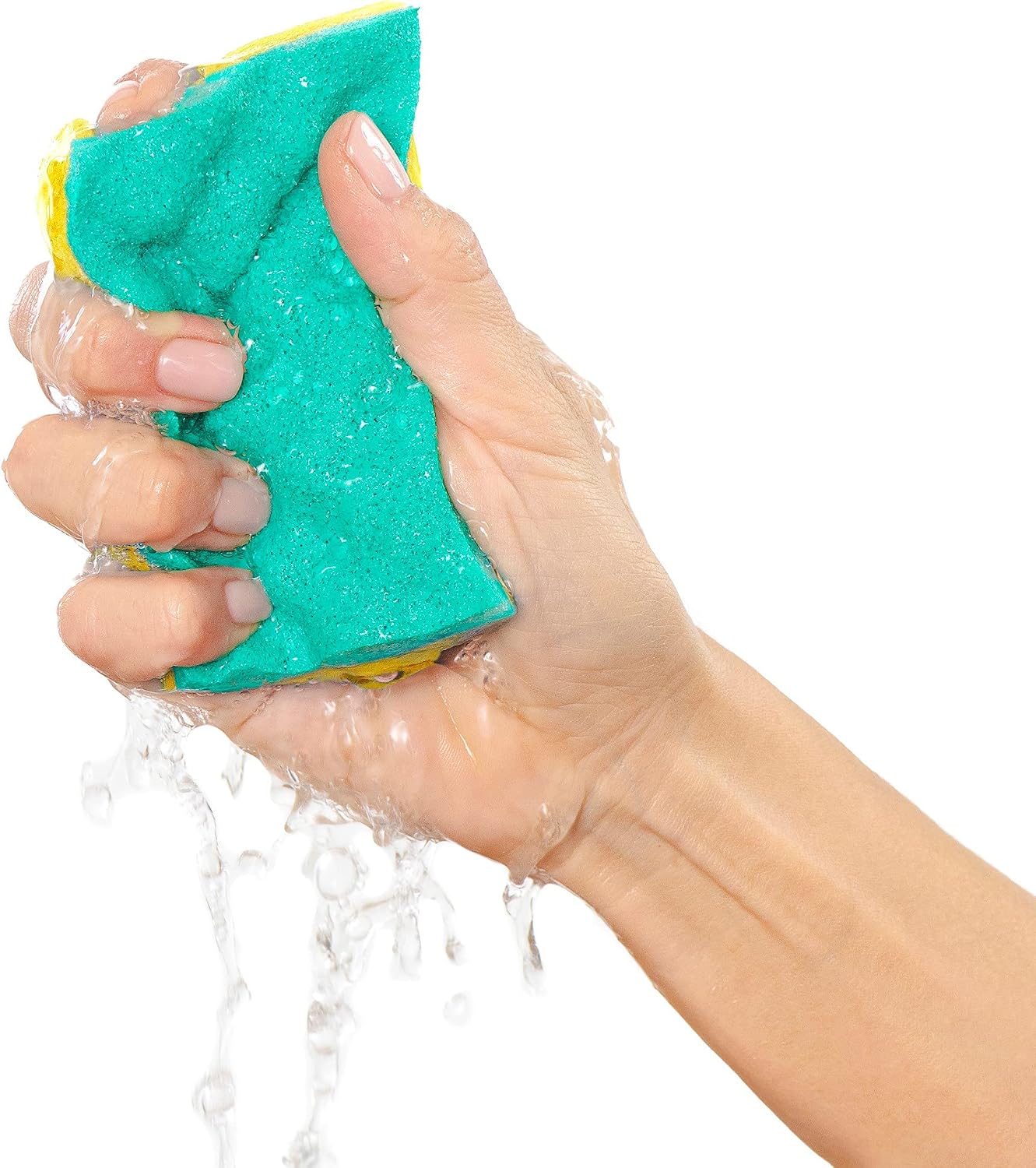 Vileda Glitzi Always Clean 2 Sponges, Yellow/Green