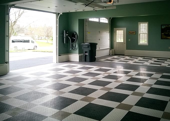 Big Floors GarageTrac Diamond, Interlocking Non-Slip Garage Flooring Tile - Image 6