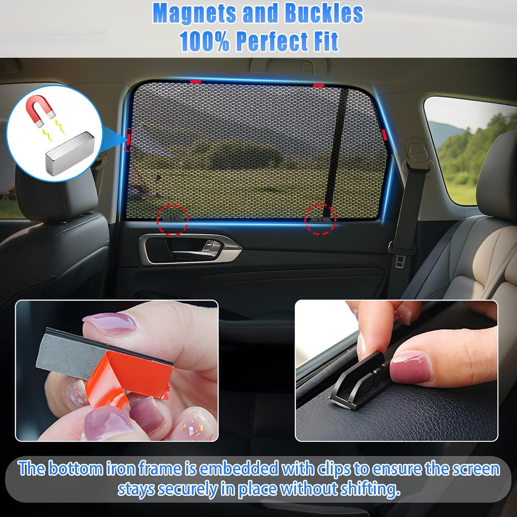 ZATOOTO Car Window Shades CX5 2017-2023 for Rear Window 2Pack car Shades for Back Windows Baby & Pet | Blocks 99% UV Rays & Heat | Breathable Mesh for Privacy & Bug Protection | Camping & Travel