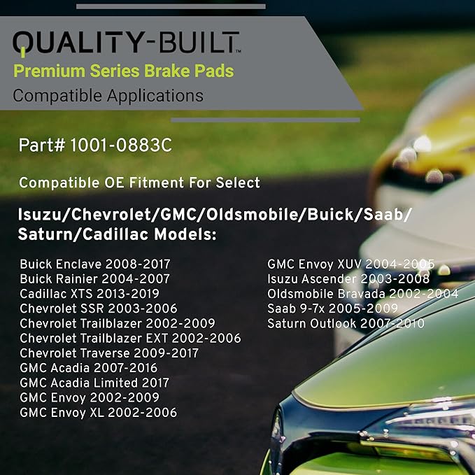 Premium Ceramic Rear Brake Pads Compatible - Image 3