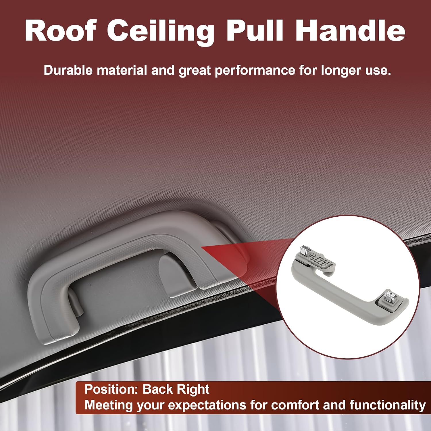 Rear Right Side Roll Bar Grab Handles for Audi Q5 for Audi A4 / A4 Avant Interior Grip Handle Holder with Hook Grip Handle Ceiling Handrail 8K0857607