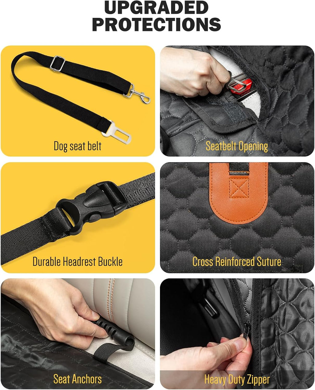 back seat extender for dogs, waterproof dog car, view 9