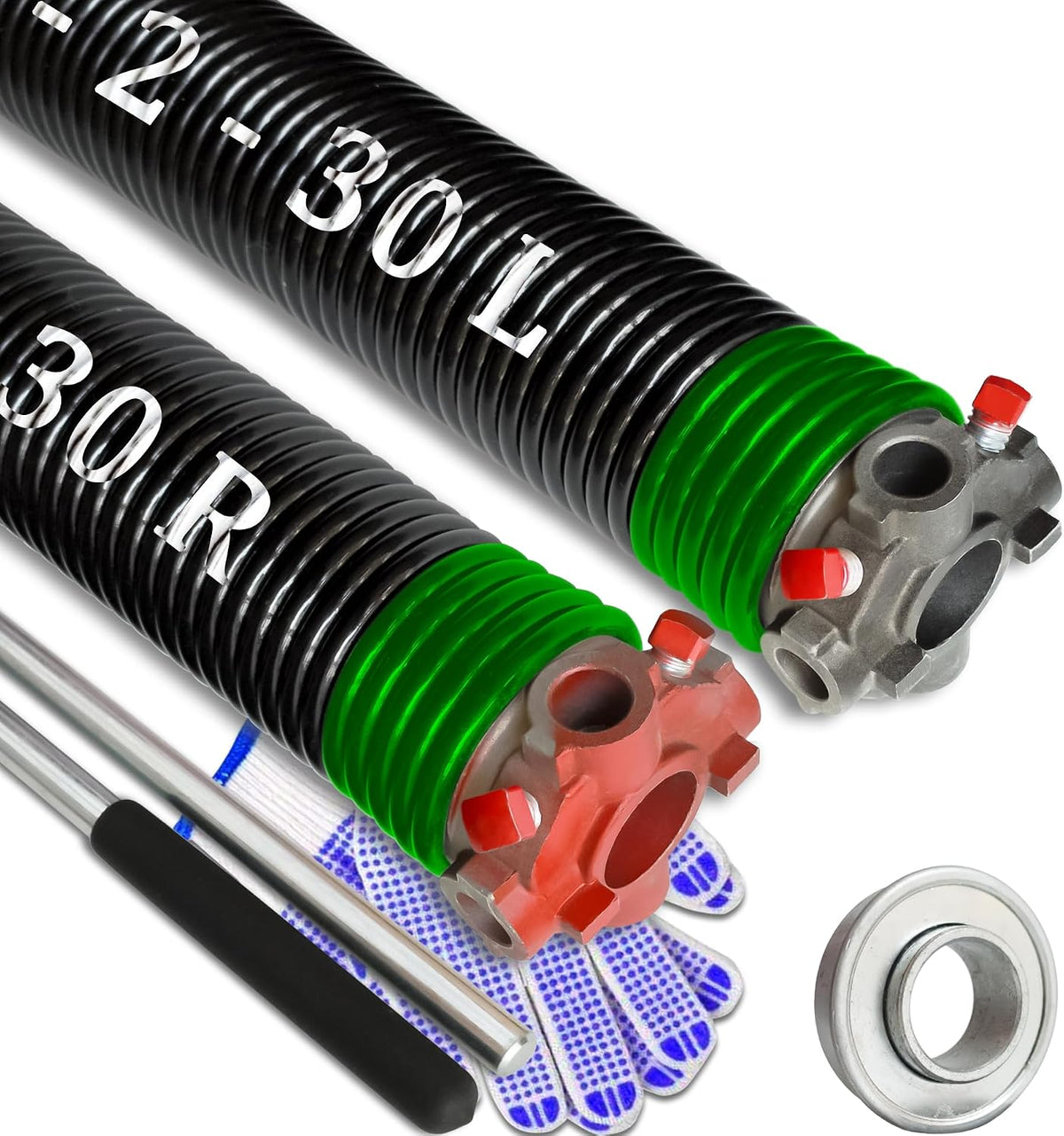 Garage Door Torsion Spring Set, Pair of 2" Electrophoresis Coated Garage Door