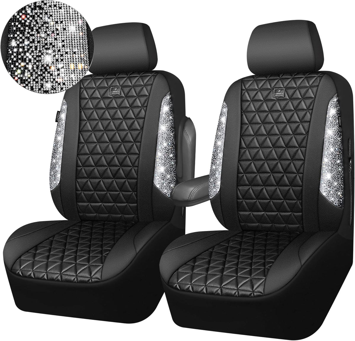 car pass bling diamond leather car seat covers, view 9