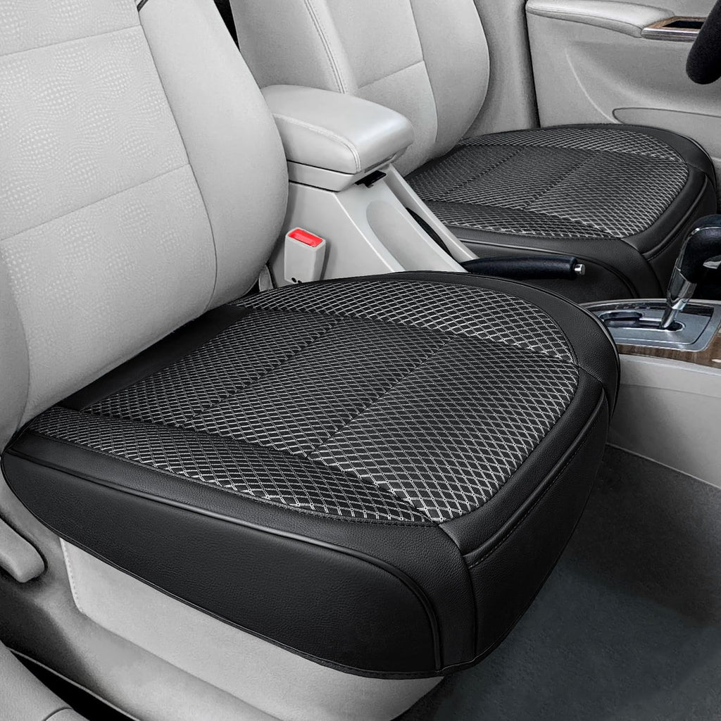 black ventilated bottom car seat cover, main product view