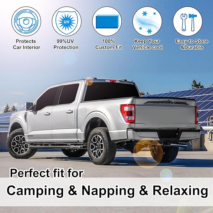 TINGLU Window Shades for Ford F150 4Door 2021-2024 2025 Accessories Car Side - Image 6