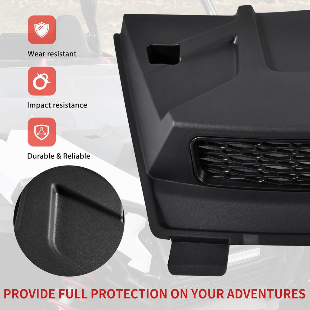 Front Turbo Hood Scoop for Polaris RZR XP 1000/XP4 1000 2024-2025 Accessories, Black Sport Air Intake Kit with Large Vent, Fast Heat Dissipation Durable Polypropylene Material