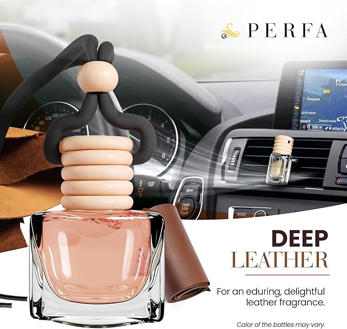 Deep Leather Car Air Freshener for Men | Pack of 2 Long Lasting Automotive Air - Image 2