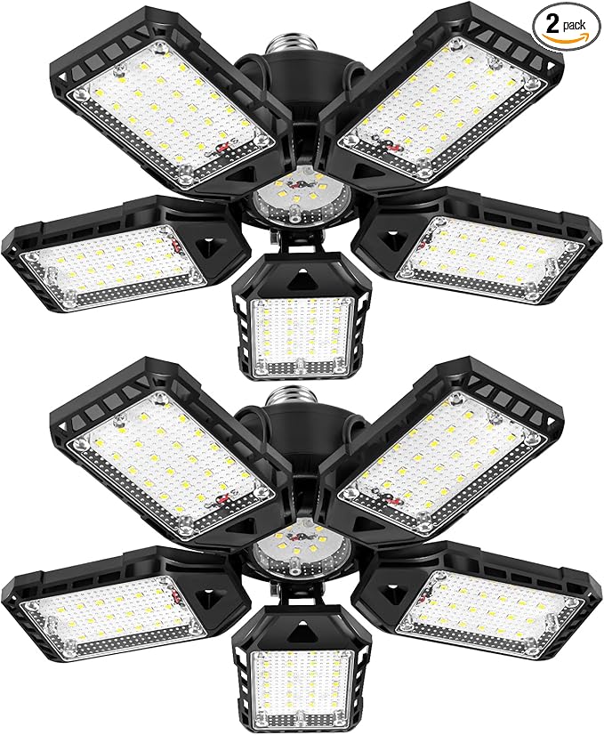 2-Pack LED Garage Lights - 160W by Aoretic