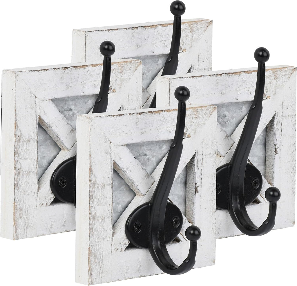 autumn alley farmhouse bathroom decor white hooks, towel, main product view