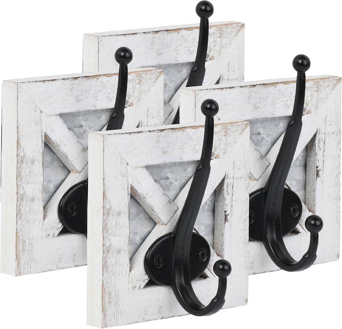 autumn alley farmhouse bathroom decor white hooks, towel, main product view