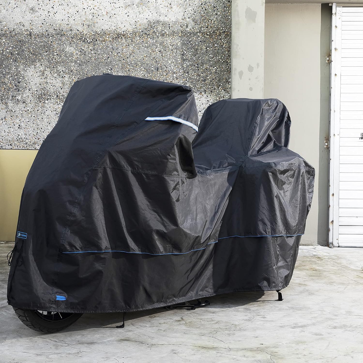 FENRIR 420D 90" INCH Motorcycle Cover Waterproof Outdoor Storage Compatible with BMW R1300GS R1250GS KTM Adventure Honda Africa Twin Nt1100 Yamaha Tracer Suzuki VStrom Kawasaki Versys Triumph Tiger