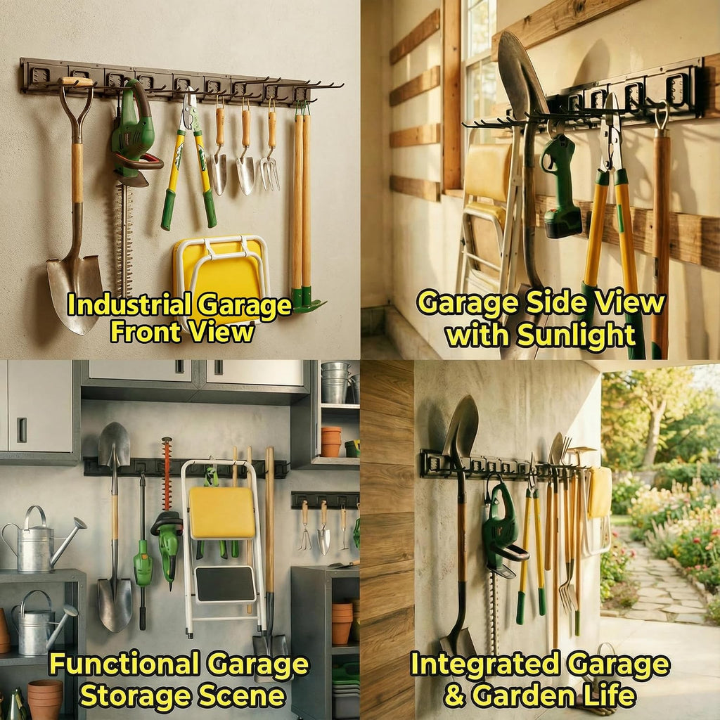 mbqq garage tool organizer wall mounted, 24 inches, close-up detail