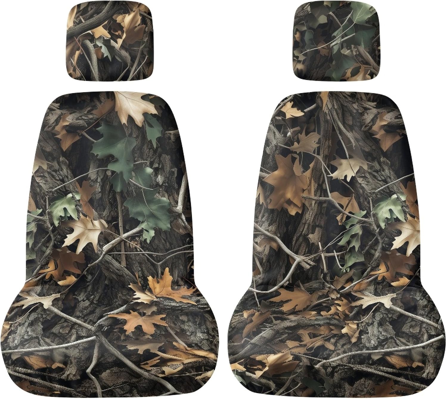 UTV Seat Cover Compatible with Hisun 500 700 Axis 500 700 Massimo MSU500 MSU700 Camouflage Hunting Woodland Heavy Duty UTV Accessories Waterproof Seat Covers