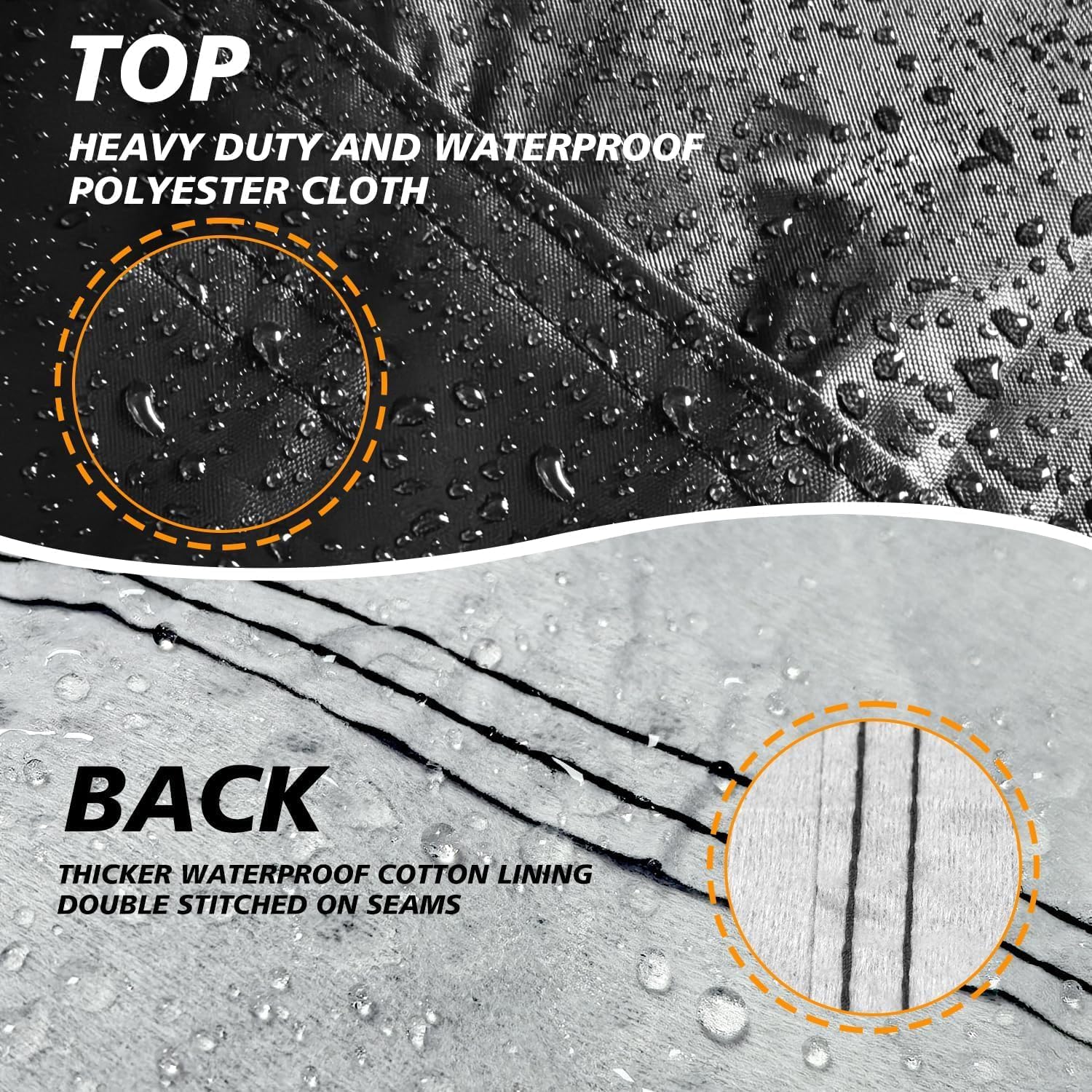 Motorcycle Cover Waterproof Outdoor,Scratch-Proof Cotton Fleece Lining | Weatherproof Moped Scooter and Dirt Bike Storage Cover,with Secure Buckles,Air Vents,Lock Holes,Storage Bag,108x43x55