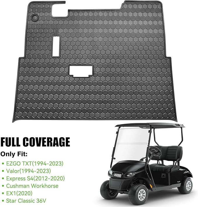 EZGO TXT Golf Cart Full Coverage Floor Liner Mat, fits EZGO TXT, Express S4 - Image 2