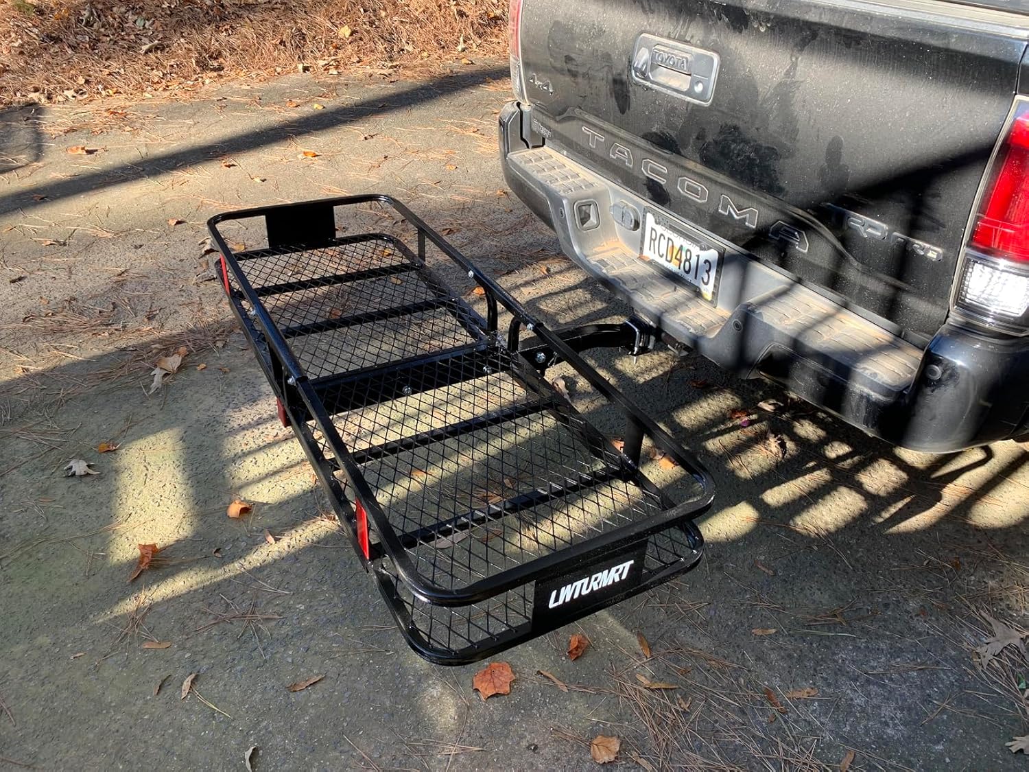 LWTURMRT 60"X21"X6" Hitch Cargo Carrier and Receiver Hitch Cargo Rack with Waterproof Cargo Bag(58"X20"X24"),Carrier Cargo Used Rust Resistant Baking Paint and Alloy Steel Material