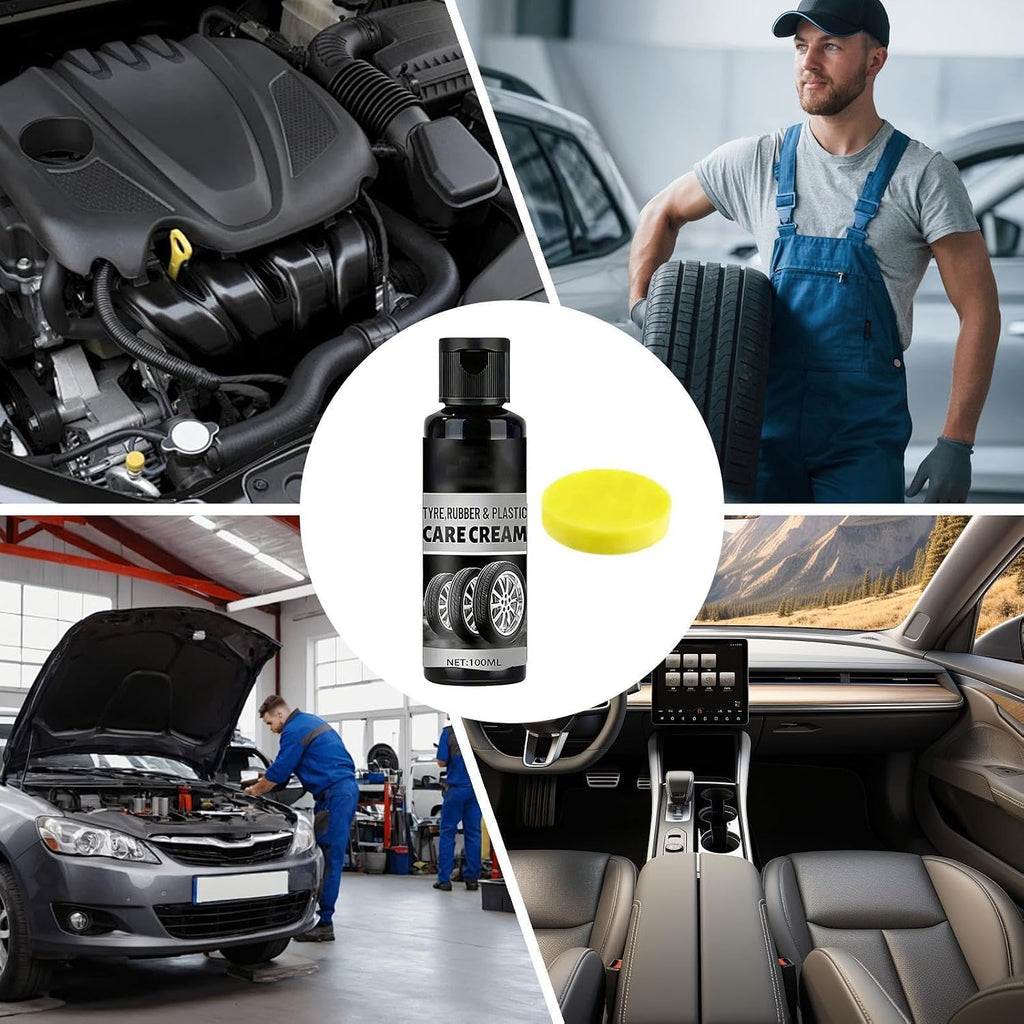 Tire Coating Cream - Hydrophobic Stain Resistant Prevents Cracking | Restore Shine Tire Coating Paste,for Drivers Professionals Garage Repair Shop Caravan Sedan Truck
