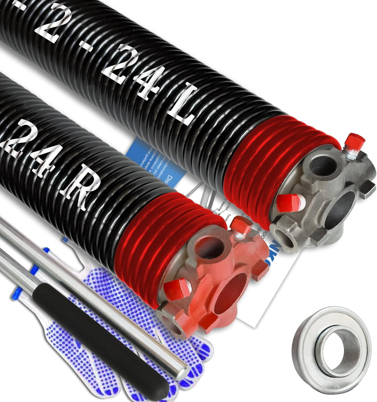 Garage Door Torsion Spring Set, Pair of 2" Electrophoresis Coated Garage Door