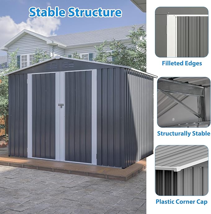 8x6 FT Outdoor Tool Storage Shed - Image 3