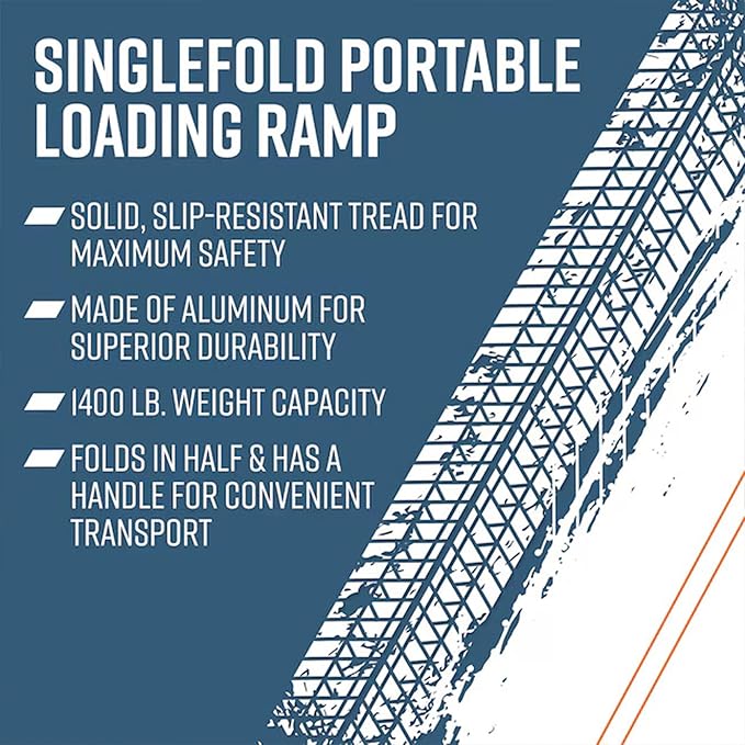 EZ-ACCESS TRAVERSE Singlefold Portable Loading Ramp Heavy Duty Aluminum Safe - Image 5