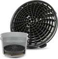 DETAIL GUARDZ Dirt Lock Car Wash Insert – Bucket Filter for 3–8 Gallon Round Pails – Traps Debris, Prevents Swirl Marks – Self-Locking Rubber Grips, Venturi Flow, Cleaning Tool (Black)