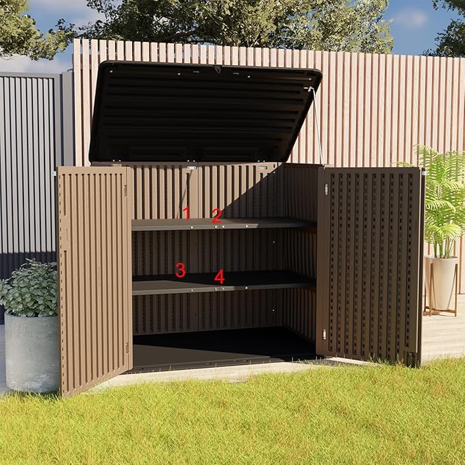 KINYING Larger Outdoor Storage Shed Weather Resistance, Resin Sheds & Outdoor - Image 8