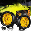 auxbeam 4in 90w amber round led off-road lights, main product view