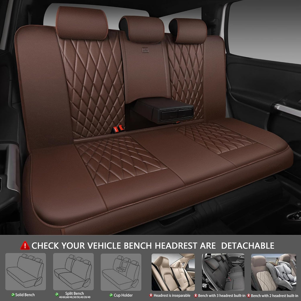 car pass piping luxury faux leather seat covers, close-up detail